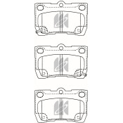 Колодки тормозные дисковые Kashiyama, задние, комплект на ось (4 шт), арт. D2243MH