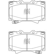 Колодки тормозные дисковые Kashiyama, передние, комплект на ось (4 шт), арт. D2177MH