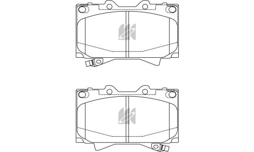 Колодки тормозные дисковые Kashiyama, передние, комплект на ось (4 шт), арт. D2177MH
