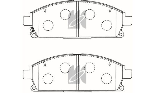 Колодки тормозные дисковые Kashiyama, передние, комплект на ось (4 шт), арт. D1248M