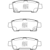 Колодки тормозные дисковые Kashiyama, задние, комплект на ось (4 шт), арт. D2198MH