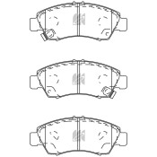 Колодки тормозные дисковые Kashiyama, передние, комплект на ось (4 шт), арт. D5073MH