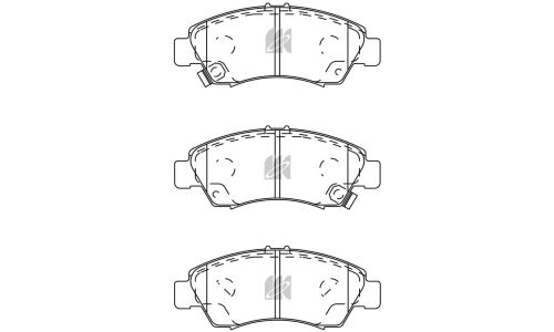 Колодки тормозные дисковые Kashiyama, передние, комплект на ось (4 шт), арт. D5073MH