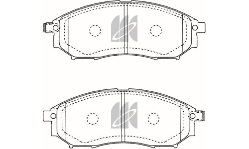 Колодки тормозные дисковые Kashiyama, передние, комплект на ось (4 шт), арт. D1231MH