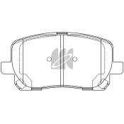 Колодки тормозные дисковые Kashiyama, передние, комплект на ось (4 шт), арт. D2217H