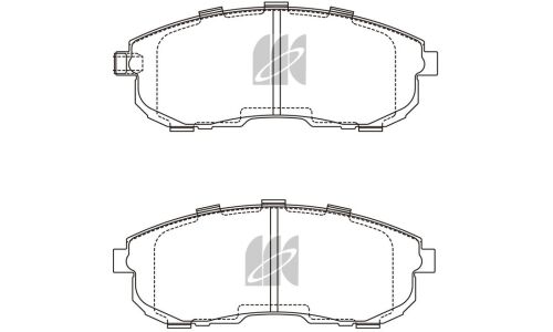 Колодки тормозные дисковые Kashiyama, передние, комплект на ось (4 шт), арт. D1241MH