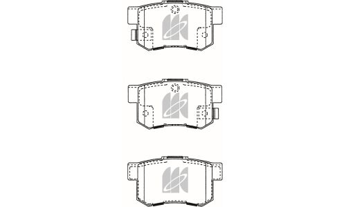 Колодки тормозные дисковые Kashiyama, задние, комплект на ось (4 шт), арт. D5056MH