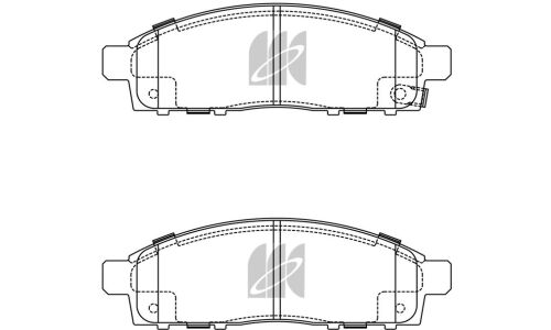 Колодки тормозные дисковые Kashiyama, передние, комплект на ось (4 шт), арт. D6128MH