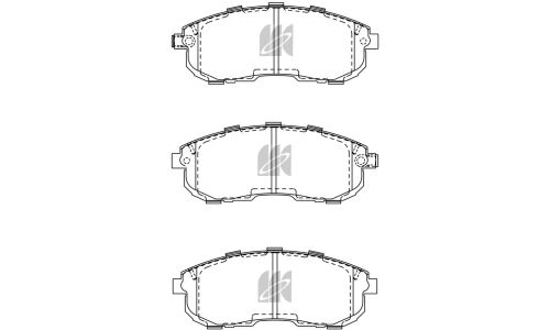 Колодки тормозные дисковые Kashiyama, передние, комплект на ось (4 шт), арт. D1110MH
