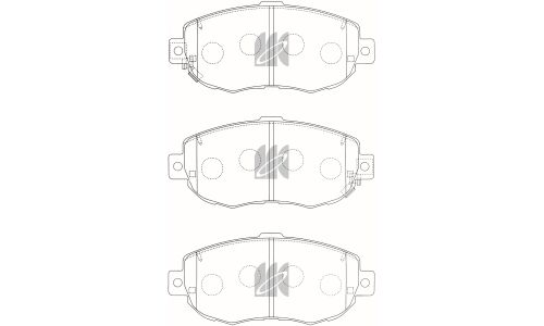 Колодки тормозные дисковые Kashiyama, передние, комплект на ось (4 шт), арт. D2126M