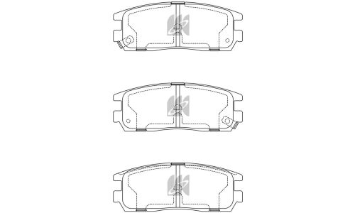 Колодки тормозные дисковые Kashiyama, задние, комплект на ось (4 шт), арт. D4034MH