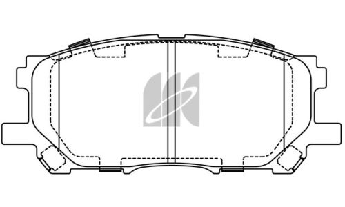 Колодки тормозные дисковые Kashiyama, передние, комплект на ось (4 шт), арт. D2249H