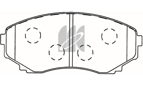 Колодки тормозные дисковые Kashiyama, передние, комплект на ось (4 шт), арт. D3110