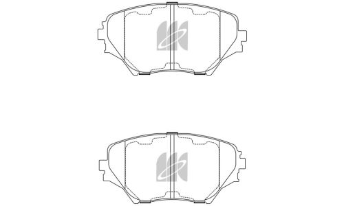 Колодки тормозные дисковые Kashiyama, передние, комплект на ось (4 шт), арт. D2202H
