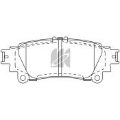 Колодки тормозные дисковые Kashiyama, задние, комплект на ось (4 шт), арт. D2326H