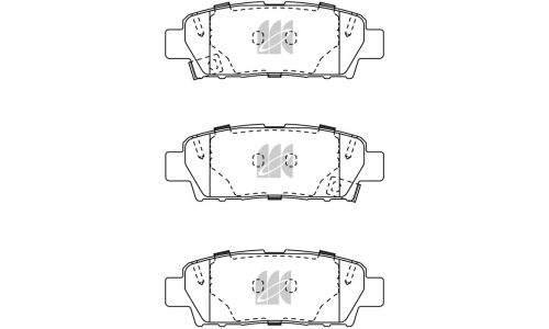 Колодки тормозные дисковые Kashiyama, задние, комплект на ось (4 шт), арт. D2131MH