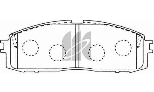 Колодки тормозные дисковые Kashiyama, задние, комплект на ось (4 шт), арт. D2062