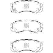 Колодки тормозные дисковые Kashiyama, передние, комплект на ось (4 шт), арт. D4031MH