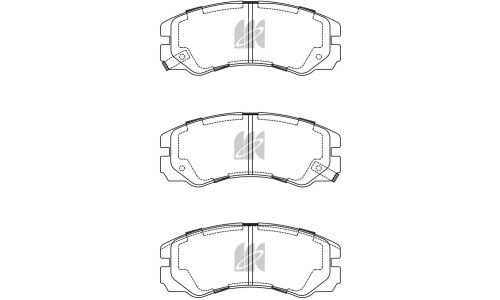 Колодки тормозные дисковые Kashiyama, передние, комплект на ось (4 шт), арт. D4031MH