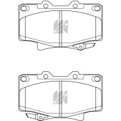 Колодки тормозные дисковые Kashiyama, передние, комплект на ось (4 шт), арт. D2094MH