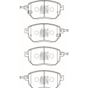 Колодки тормозные дисковые Kashiyama, передние, комплект на ось (4 шт), арт. D1264M