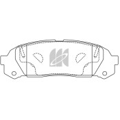 Колодки тормозные дисковые Kashiyama, задние, комплект на ось (4 шт), арт. D2163H