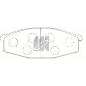 Колодки тормозные дисковые Kashiyama, передние, комплект на ось (4 шт), арт. D1073