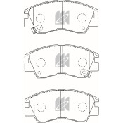 Колодки тормозные дисковые Kashiyama, передние, комплект на ось (4 шт), арт. D6018M