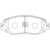 Колодки тормозные дисковые Kashiyama, передние, комплект на ось (4 шт), арт. D2360