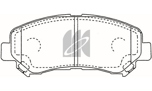 Колодки тормозные дисковые Kashiyama, передние, комплект на ось (4 шт), арт. D1276H
