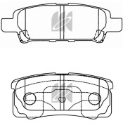 Колодки тормозные дисковые Kashiyama, задние, комплект на ось (4 шт), арт. D6124H