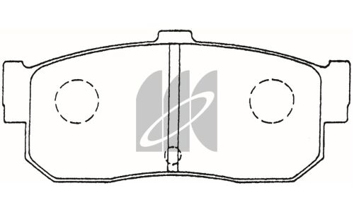Колодки тормозные дисковые Kashiyama, задние, комплект на ось (4 шт), арт. D1185