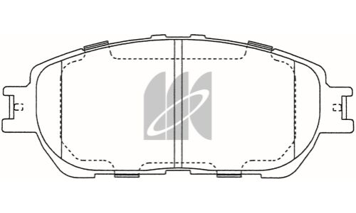 Колодки тормозные дисковые Kashiyama, передние, комплект на ось (4 шт), арт. D2223H