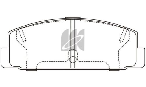 Колодки тормозные дисковые Kashiyama, задние, комплект на ось (4 шт), арт. D3027H