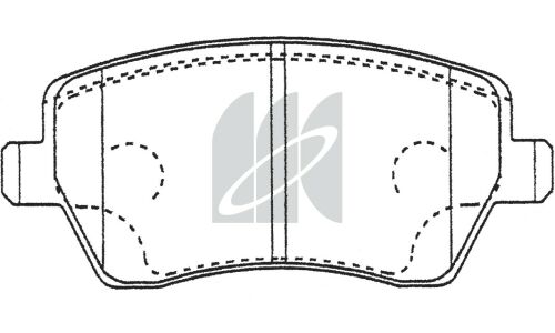 Колодки тормозные дисковые Kashiyama, передние, комплект на ось (4 шт), арт. D1261H