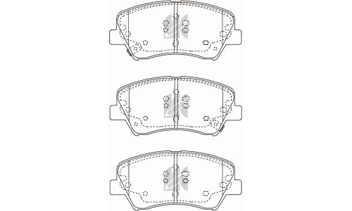 Колодки тормозные дисковые Kashiyama, передние, комплект на ось (4 шт), арт. D11283MH