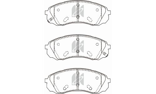 Колодки тормозные дисковые Kashiyama, передние, комплект на ось (4 шт), арт. D11236MH