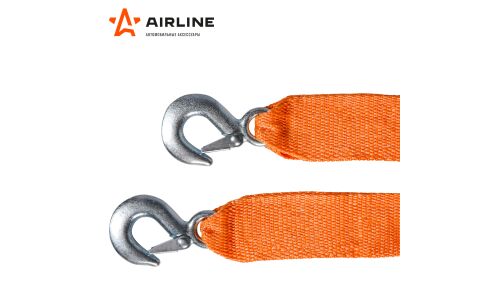 Трос буксировочный Airline, строп лента, крюки, нагрузка до 3.5т, длина 4м, арт. ATR-S-3.5