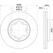Диск тормозной Nisshinbo, арт. ND1049