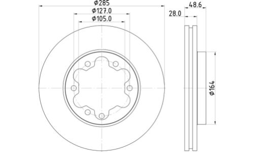Диск тормозной Nisshinbo, арт. ND1049