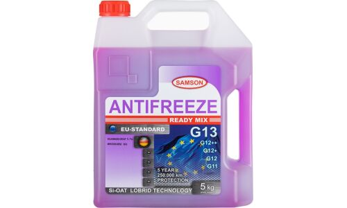 Антифриз Samson Antifreeze EU-Standard, Si-OAT, G13, фиолетовый, -37°C, 5кг, арт. 803481