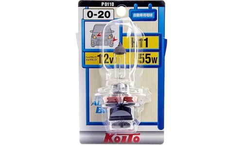 Лампа галогенная Koito Halogen H11 (PGJ19-2, T11), 12В, 55Вт, 3200К, 1 шт, арт. P0110