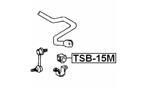Втулка стабилизатора Febest, арт. TSB-15M