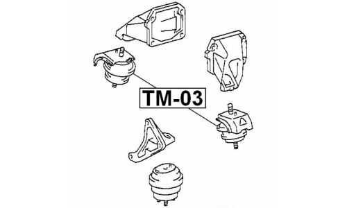 Опора (подушка) двигателя Febest, арт. TM-03