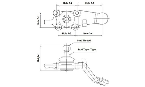 Опора шаровая CTR, левая, арт. CB0395L (CBT-49L)