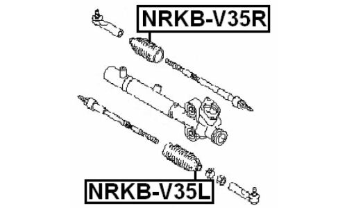 Пыльник рулевой рейки Febest, левый, арт. NRKB-V35L