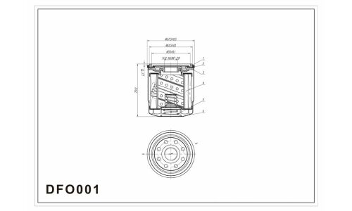 Фильтр масляный Double Force, арт. DFO001