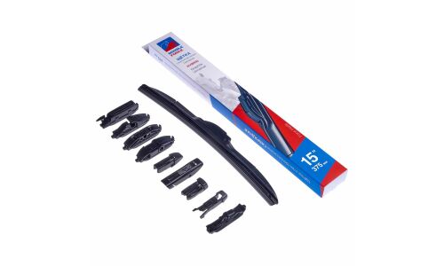 Щетка стеклоочистителя Double Force 375мм (15") гибридная, всесезонная, 10 переходников, 1 шт, арт. DFHY15