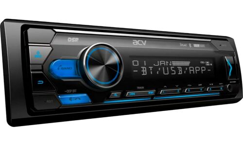 Автомагнитола ACV ADX-905BM DSP, 1 DIN, USB/AUX/Bluetooth, 4х50Вт, пульт ДУ, настраиваемая подсветка