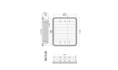 Фильтр воздушный DOUBLEFORCE DFA198